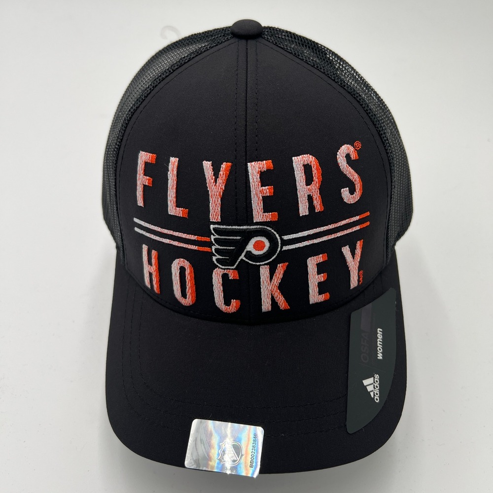 Adidas Philadelphia Flyers Women NHL Hockey Trucker Hat Black‎ Snapback OSFA